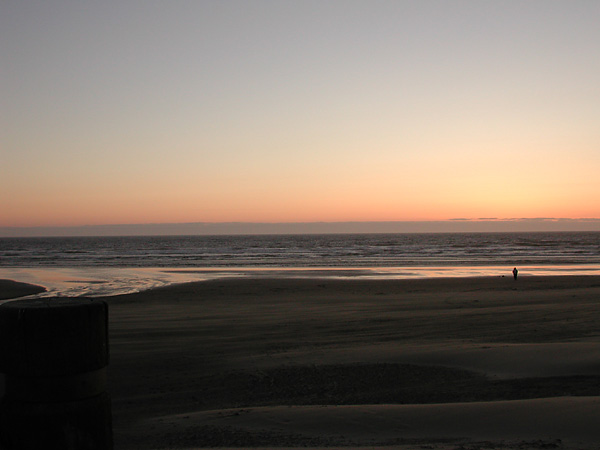 sunset on oregon beach